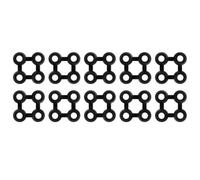 vidaXL Connecteurs de Tapis 10 pcs Caoutchouc Noir, connecteur de paillasson, connecteur de Tapis en Caoutchouc, connecteurs de paillasson