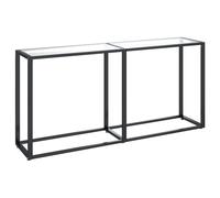 vidaXL Console transparente 160x35x75,5 cm Verre à cœur