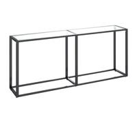 vidaXL Console transparente 180x35x75,5 cm Verre à cœur