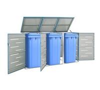 Containerberging driedubbel 207x77,5x112,5 cm roestvrij staal149568