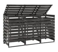 vidaXL Abri de poubelle double Bois de pin massif peint 210x75x121 cm