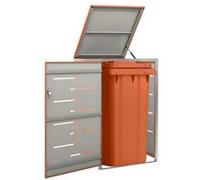 vidaXL Abri pour poubelle 69x77,5x112,5 cm Inox