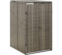 vidaXL Containerberging enkel 70x80x117 cm poly rattan grijs319864 Gris G