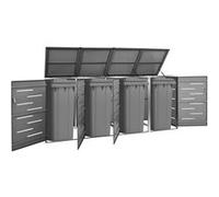 vidaXL Containerberging vierdubbel 276,5x77,5x112,5 cm roestvrij staal149557 Anthracite G