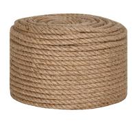 vidaXL Corde 100% Jute 14 mm 250 m Corde de Chanvre Cordon Fibre Cordage