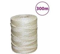 vidaXL Corde 100 % sisal 2 mm 300 m 155000 Beige G