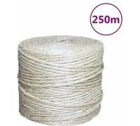 vidaXL Corde 100 % sisal 4 mm 250 m 155010 Beige G