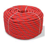 vidaXL Corde Bateau Polypropylène Rouge 10mm Corde de Levage Corde en Bobine