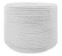 vidaXL Corde Blanc 0,4 x 0,4 x 5000 cm Coton 42011844