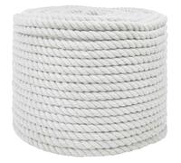 vidaXL Corde Blanc 1 x 1 x 5000 cm Coton 42011859