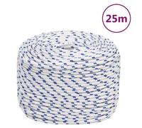 vidaXL Corde de bateau Blanc 10 mm 25 m Polypropylène