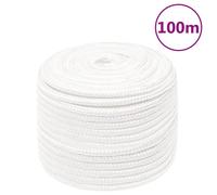 vidaXL Corde de bateau Blanc complet 14 mm 100 m Polypropylène