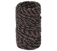 vidaXL Corde de Bateau Corde de Levage Câble d'Amarrage Ancrage Navire Lignes de Gréement Corde à Linge Noir 2 mm 50 m Polypropylène