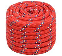 vidaXL Corde de Bateau Corde de Levage Câble d'Amarrage Ancrage Navire Lignes de Gréement Corde à Linge Rouge 20 mm 100 m Polypropylène