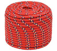 vidaXL Corde de bateau – corde de levage et d'amarrage en polypropylène 12 mm 100 m Rouge