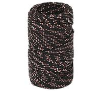 vidaXL Corde de Bateau Corde de Levage Câble d'Amarrage Ancrage Navire Lignes de Gréement Corde à Linge Noir 2 mm 100 m Polypropylène