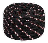 vidaXL Corde de Bateau Corde de Levage Câble d'Amarrage Ancrage Navire Lignes de Gréement Corde à Linge Noir 20 mm 100 m Polypropylène