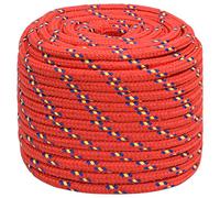 vidaXL Corde de Bateau Corde de Levage Câble d'Amarrage Ancrage Navire Lignes de Gréement Corde à Linge Rouge 16 mm 25 m Polypropylène