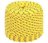 vidaXL Corde de Bateau Corde de Levage Câble d'Amarrage Ancrage Navire Lignes de Gréement Corde à Linge Jaune 10 mm 500 m Polypropylène
