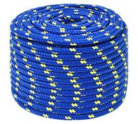 vidaXL Corde de Bateau Corde de Levage Câble d'Amarrage Ancrage Navire Lignes de Gréement Corde à Linge Bleu 14 mm 100 m Polypropylène