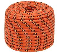 vidaXL Corde de bateau Orange 14 mm 250 m Polypropylène