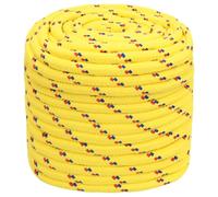 vidaXL Corde de Bateau Corde de Levage Câble d'Amarrage Ancrage Navire Lignes de Gréement Corde à Linge Jaune 18 mm 25 m Polypropylène