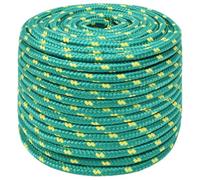 vidaXL Corde de Bateau Corde de Levage Câble d'Amarrage Ancrage Navire Lignes de Gréement Corde à Linge Vert 14 mm 100 m Polypropylène
