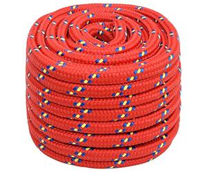 vidaXL Corde de Bateau Corde de Levage Câble d'Amarrage Ancrage Navire Lignes de Gréement Corde à Linge Rouge 20 mm 100 m Polypropylène