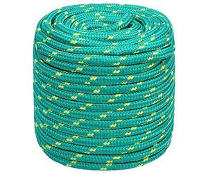vidaXL Corde de Bateau Corde de Levage Câble d'Amarrage Ancrage Navire Lignes de Gréement Corde à Linge Vert 18 mm 25 m Polypropylène