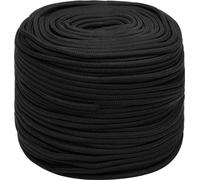 vidaXL Corde de bateau noir 10 mm 50 m polypropylène