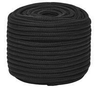 vidaXL Corde de Bateau Noir Complet 12 mm 100 m Polypropylène
