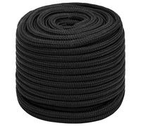 vidaXL Corde de bateau d'amarrage 16 mm 50 m Polypropylène Noir