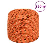 vidaXL Corde de bateau en polypropylène 10 mm x 250 m Orange