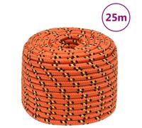 vidaXL Corde de bateau Orange 12 mm 25 m Polypropylène