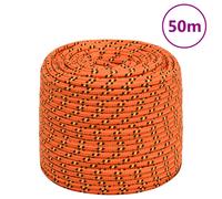 vidaXL Corde de bateau Orange 8 mm 50 m Polypropylène