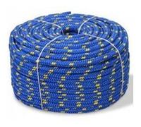 vidaXL Corde de bateau polypropylène 14 mm 50 m Bleu Gréement ligne de quai