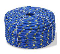 vidaXL Corde de bateau polypropylène 14 mm 50 m Bleu Gréement ligne de quai