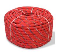 vidaXL Corde de bateau Polypropylène 16 mm 50 m Rouge