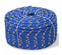 vidaXL Corde de Bateau Polypropylène 6 mm 100 m Bleu Gréement Ligne de Quai