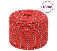 vidaXL Corde de bateau Rouge 12 mm 100 m Polypropylène
