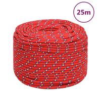 vidaXL Corde de bateau Rouge 6 mm 25 m Polypropylène