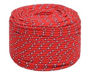 vidaXL Corde de Bateau Rouge 6 mm 25 m Polypropylène