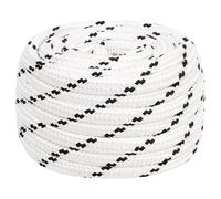vidaXL Corde de bateau tressÃ© Blanc 16 mmx25 m Polyester
