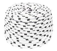 vidaXL Corde de bateau tressé Blanc 8 mmx25 m Polyester