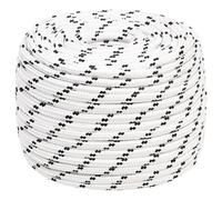 vidaXL Corde de bateau tressé Blanc 12 mmx100 m Polyester