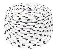 vidaXL Corde de bateau tressé Blanc 6 mmx100 m Polyester