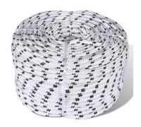 vidaXL Corde de bateau tressée Polyester 10 mm 250 m Blanc