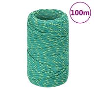 vidaXL Corde de bateau Vert 2 mm 100 m Polypropylène