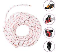 vidaXL Corde de démarrage blanche et rouge Ø6 mm 10 m Nylon