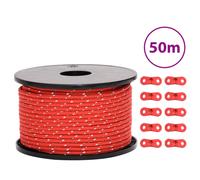 Vidaxl Corde De Haubanage De Tente Avec Bandes Réfléchissantes Et Clés